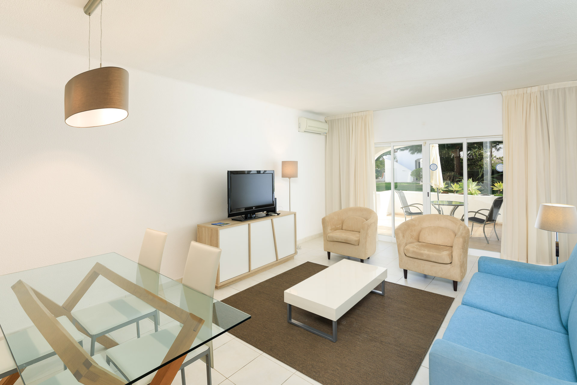 Lounge, dining area and terrace in your accommodation at Vale do Lobo Resort, Algarve, Portugal