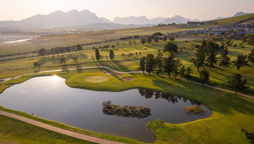 Gorgeous views at Devonvale Golf and Wine Estate, Western Cape, South Africa. Golf Planet Holidays. ©Mark Sampson