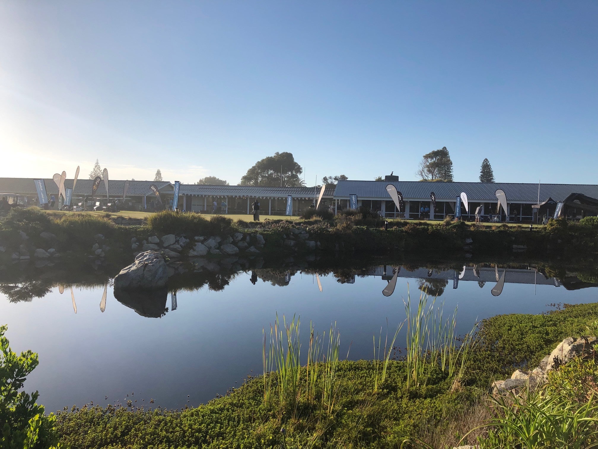 Water hazards at Hermanus Golf Club, Western Cape, South Africa. Golf Planet Holidays