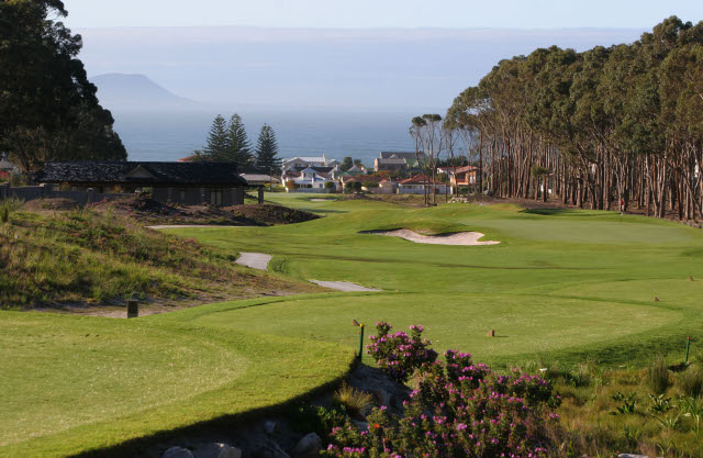 Heading from the tee at Hermanus Golf Club, South Africa