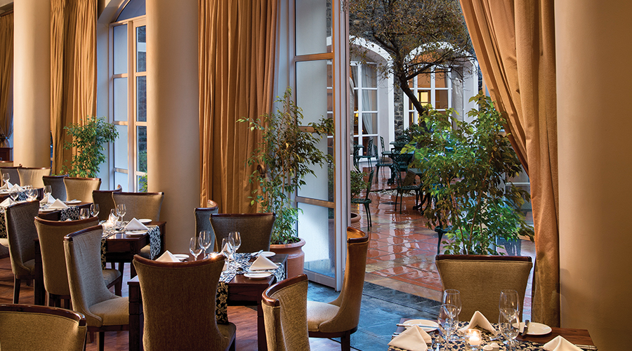 The terrace at The Commodore Hotel, Cape Town, South Africa. Golf Planet Holidays.