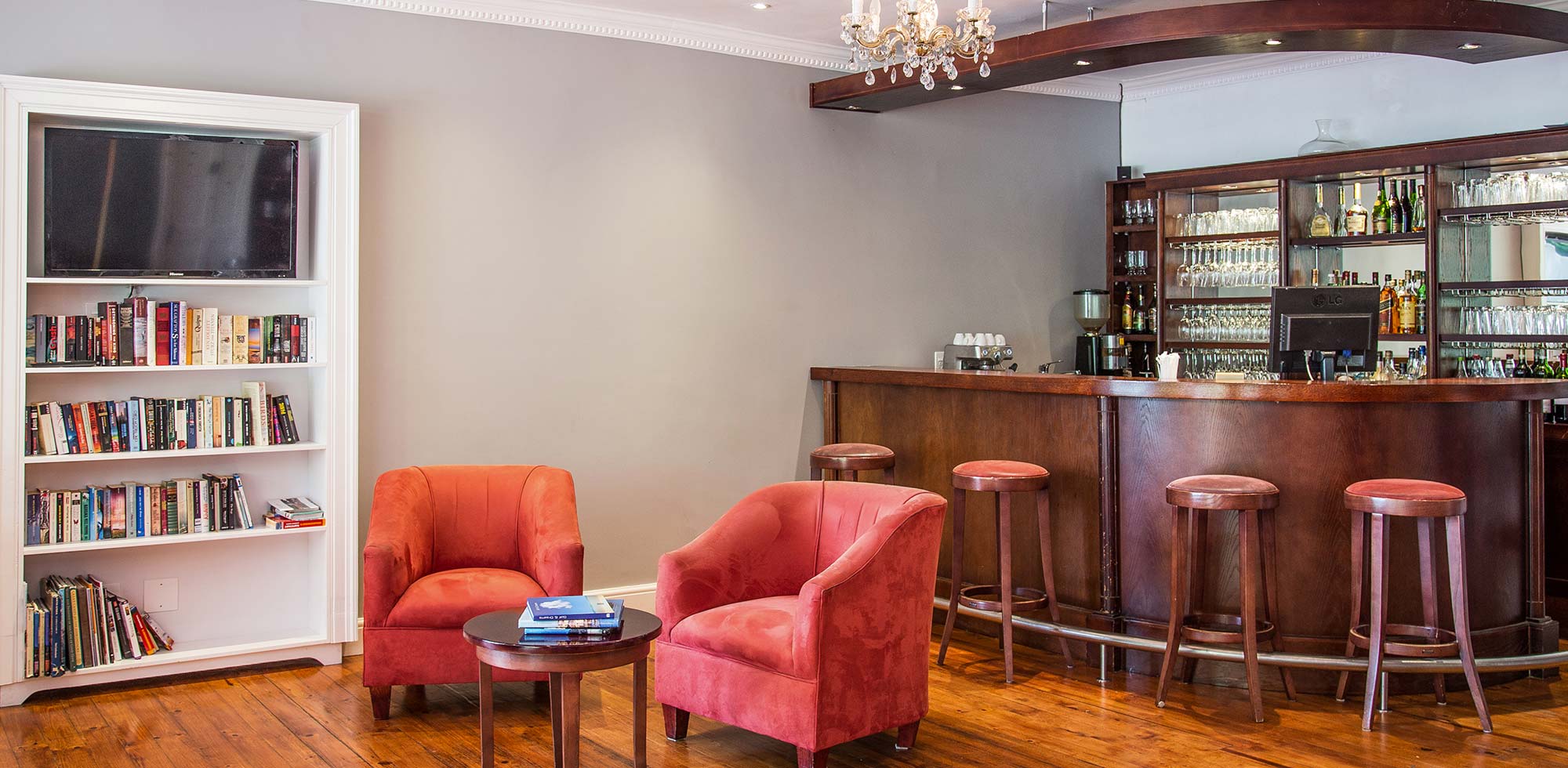 The bar at Willowbrook Country House, Somerset West, South Africa